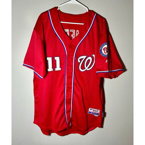 Ryan Zimmerman #11 Washington Nationals Red Sewn Authentic MLB Jersey Sz 52 - Picture 1 of 11